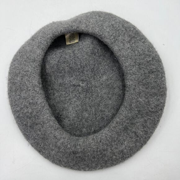 Vintage Bass Wool Beret Gray Dark Academia Military main image 5